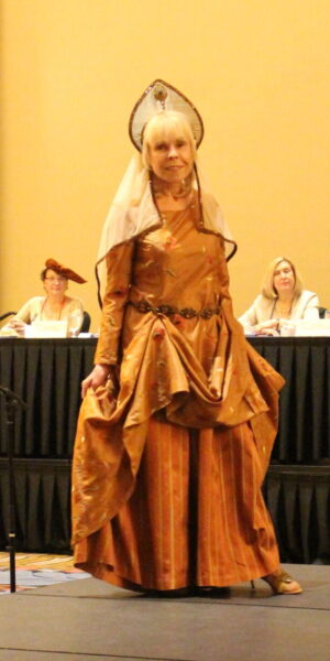 Maureen Hagg wearing a medieval costume